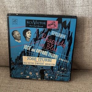 Jose And Amparo Iturbi Pianists Gershwin Rhapsody in Blue 7" RCA Victor ERA-145
